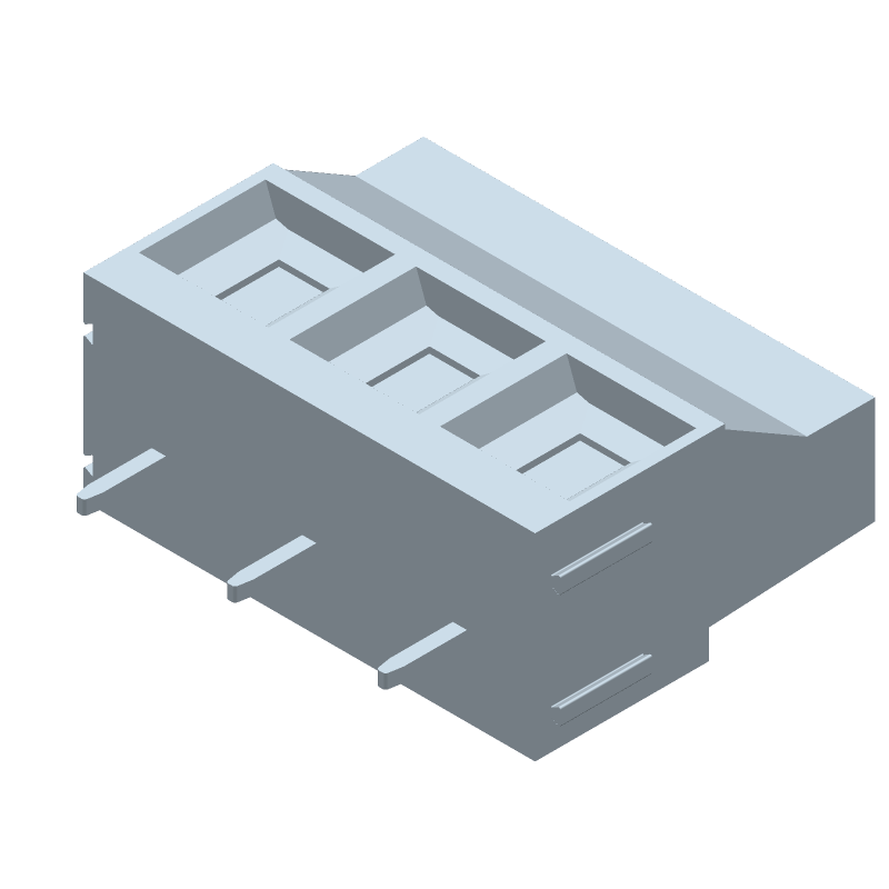 3 Pos 9.53mm Terminal Block, 30A, 600V, Straight Solder, Green