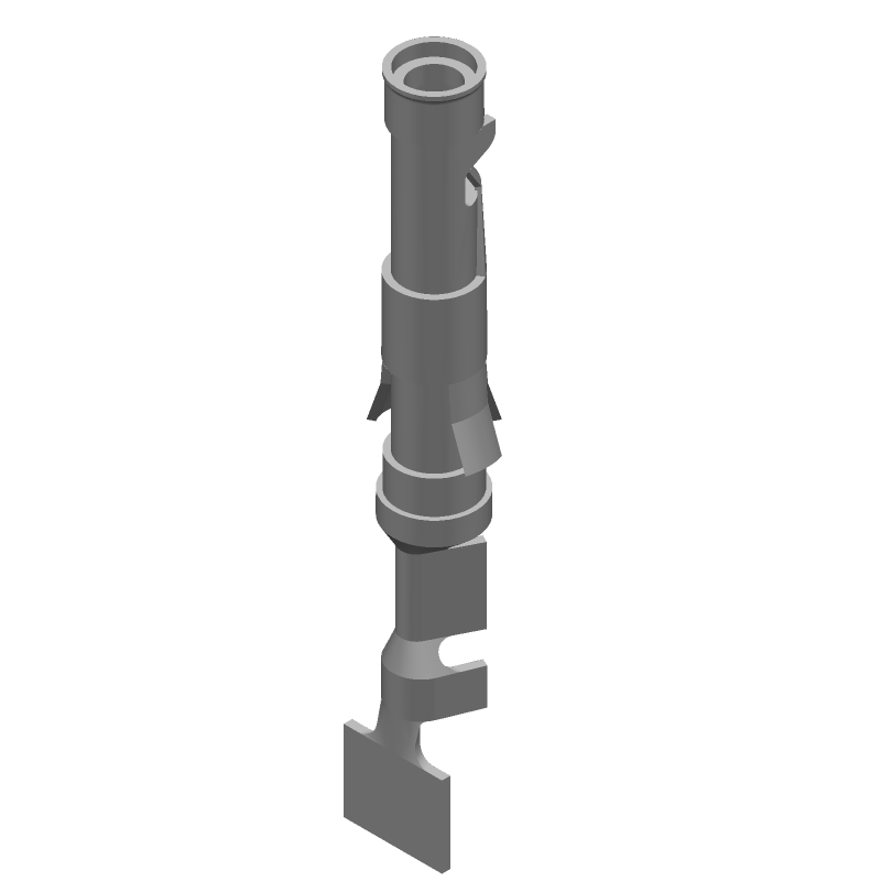 Female Crimp Signal Connector, 24-20AWG, Gold/Tin Plated