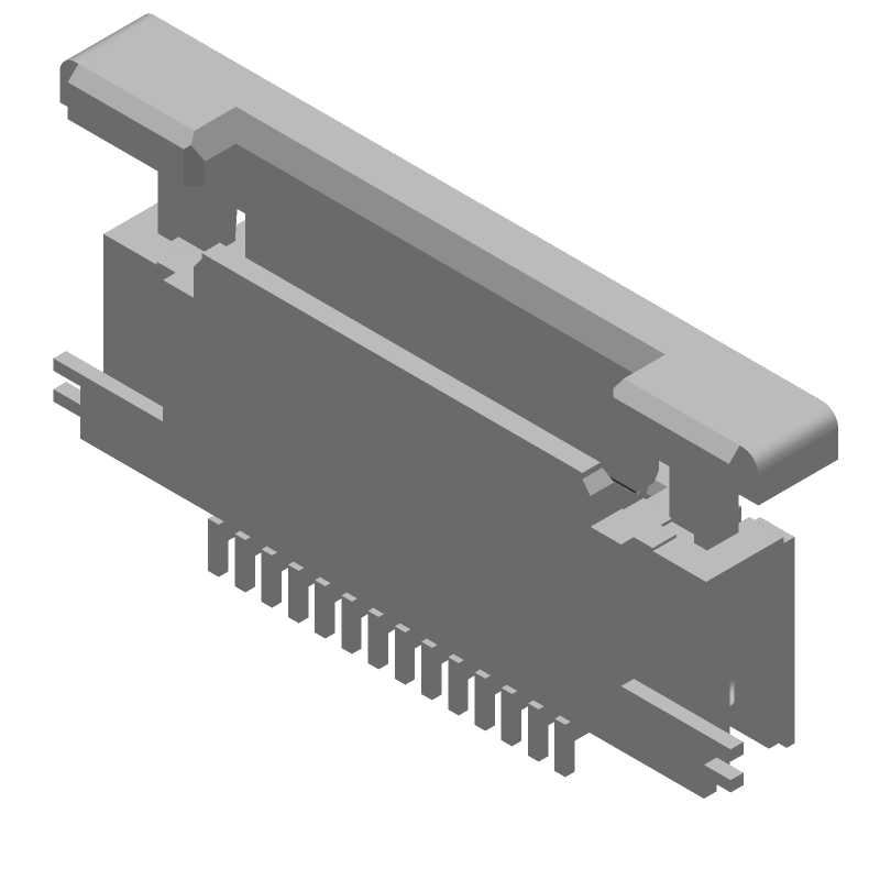 14 Pos 0.5mm Pitch Receptacle, Right Angle, Surface Mount