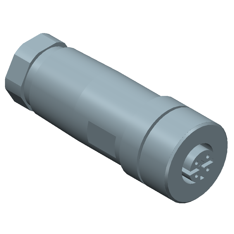 5-Pos Female Circular Connector, 4A, 60V, Screw Terminal, IP67