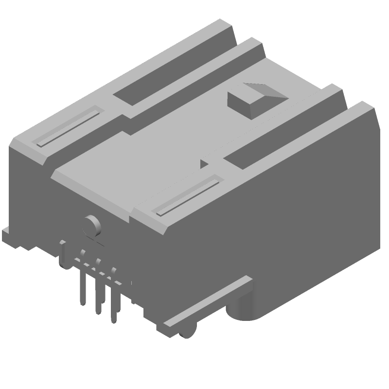 5 Pos Right Angle Telecom Connector, 1A, 5V, Gold/Tin Plated