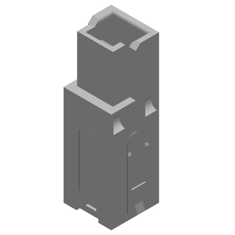 1 Pos Crimp Wire Housing, Male, 18AWG, Yellow