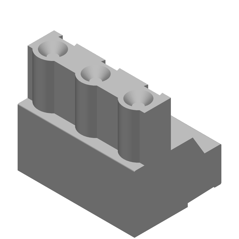 3 Pos 7.62mm RA Terminal Block, 15A, 300V, Green