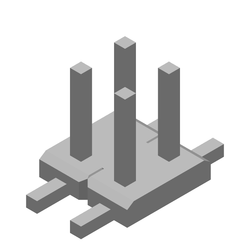 4 Pos 2mm Unshrouded Header, Gold, SMD, 1A, 63V