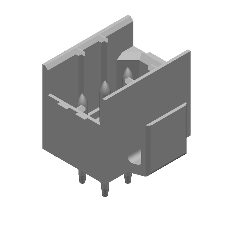 6P 4.2mm Pitch Wire-to-Board Header, 9A, Tin, Through Hole, Red