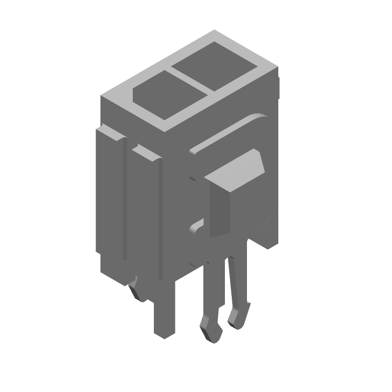 2 Pos Wire-to-Board Rectangular Connector, 5A, 250V, Thru Hole, Male