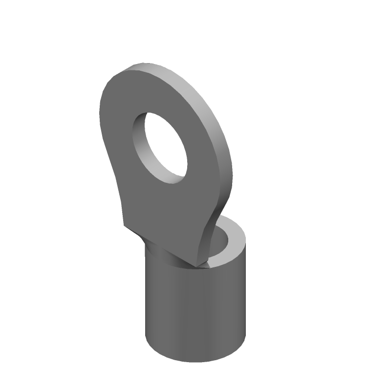 Ring Terminal, 10-12AWG Copper, Tin Plated, Non-Insulated