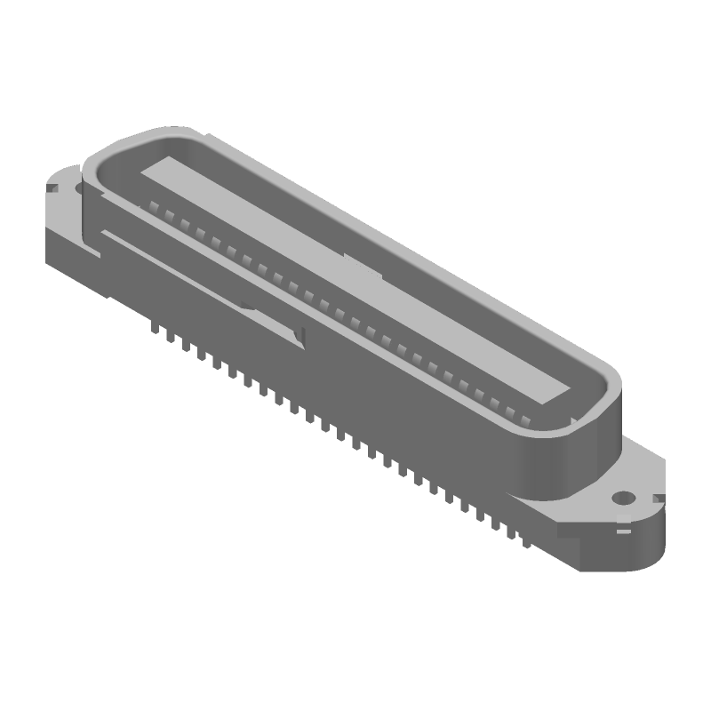 50 Pos 2 Row Male Plug, Straight, Through Hole, Press-Fit
