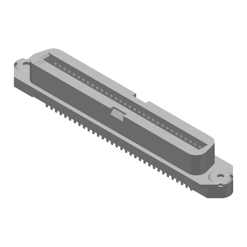 64 Pos Female Straight Through Hole Connector, Gold Plated Copper Alloy
