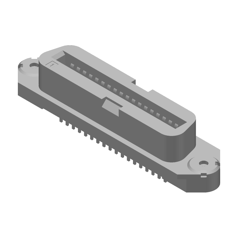 36 Pos 2 Row .085 Champ Connector, Straight, Through Hole, Press-Fit