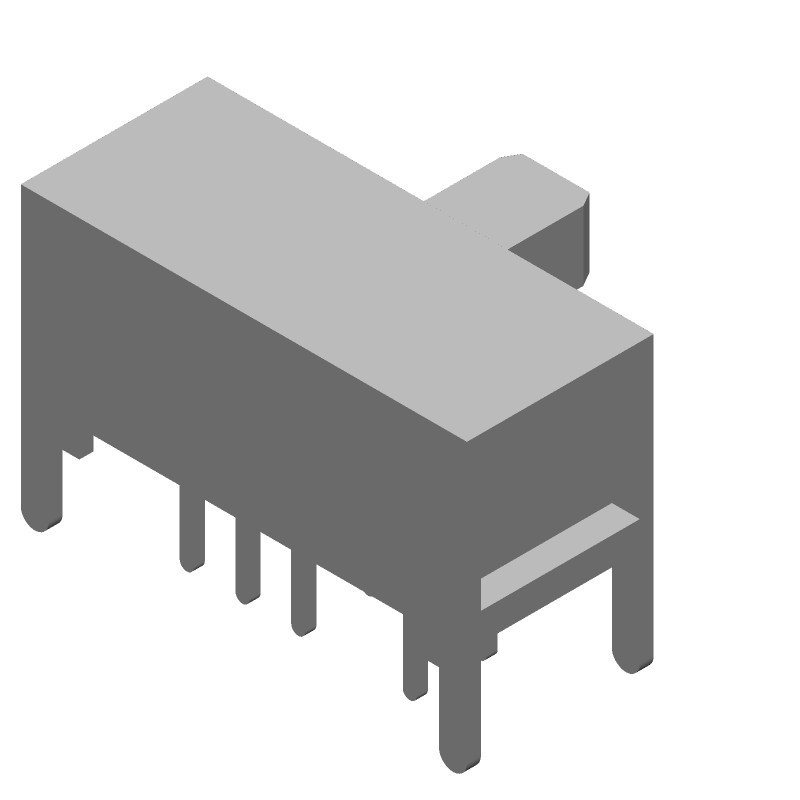 DP3T Slide Switch, 125V, 300mA, Through Hole, Silver Contacts