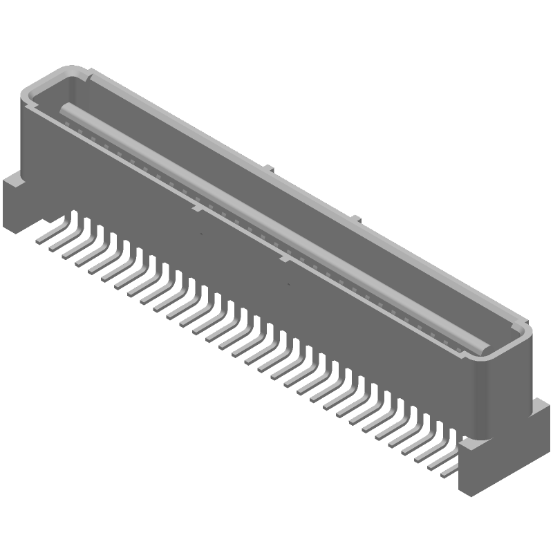 64 Pos 1mm Pitch Shrouded Header, 250V, 1A, Gold, SMD