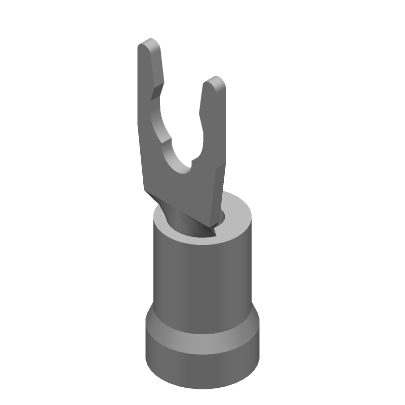 Blue Insulated Crimp Terminal, 14-16 AWG, 600V, Tin Plated Brass