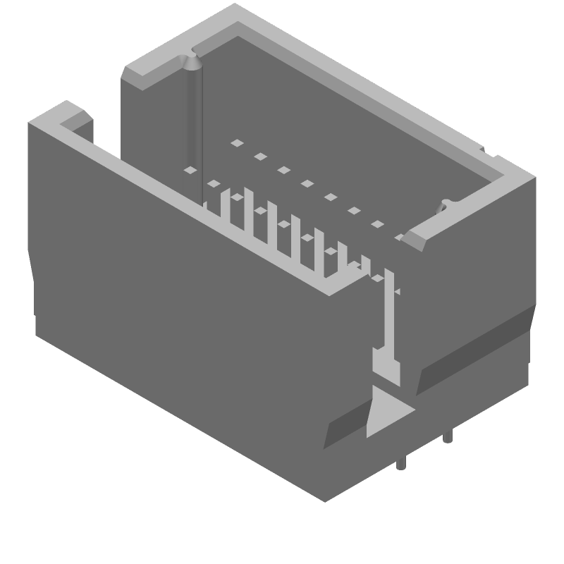 20 Pos 1.27mm Header, Straight, Thru-Hole, 1A, 30V