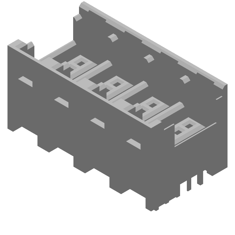 3 Pos Power Connector, 3A, Gold, 2mm Pitch, Solder, Thru-Hole