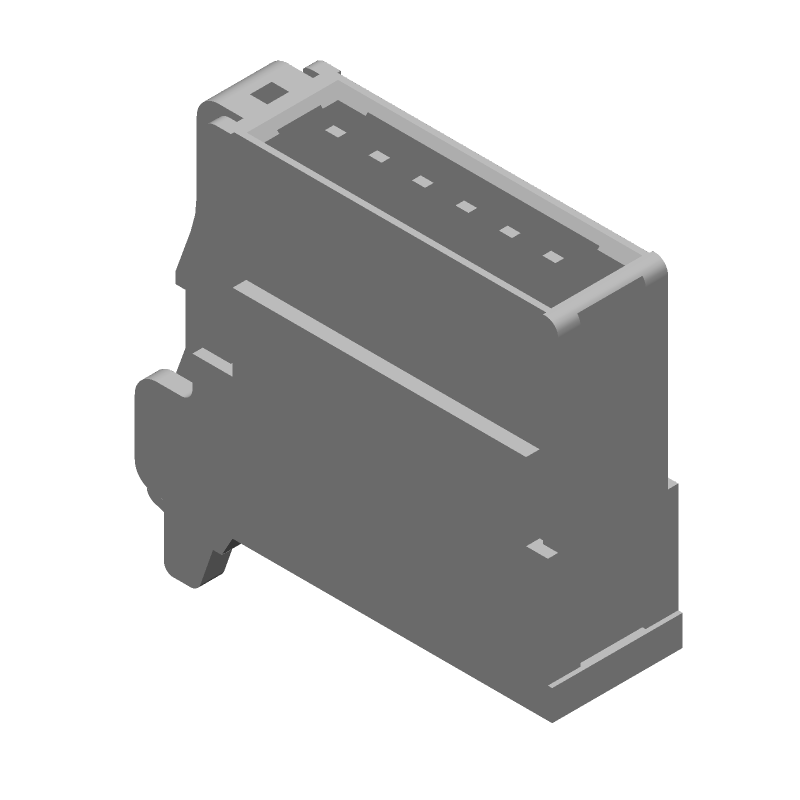 6 Pos 2mm Crimp ST Male Pin Connector, 3A, Gold Plating