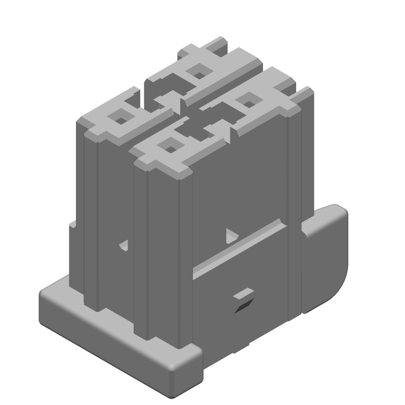 4 Pos Power Wire Housing, 4A, 250V, 3.3mm Pitch, Yellow