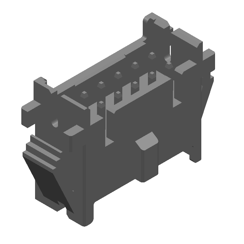 12 Pos 2mm Pitch Header, Male, Straight, Panel Mount, 2A