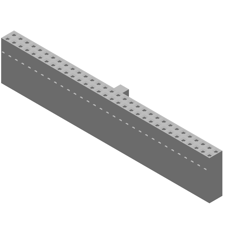 64 Pos 2.54mm Crimp Wire Housing, 3A, 300V, UL94 V-0, Black