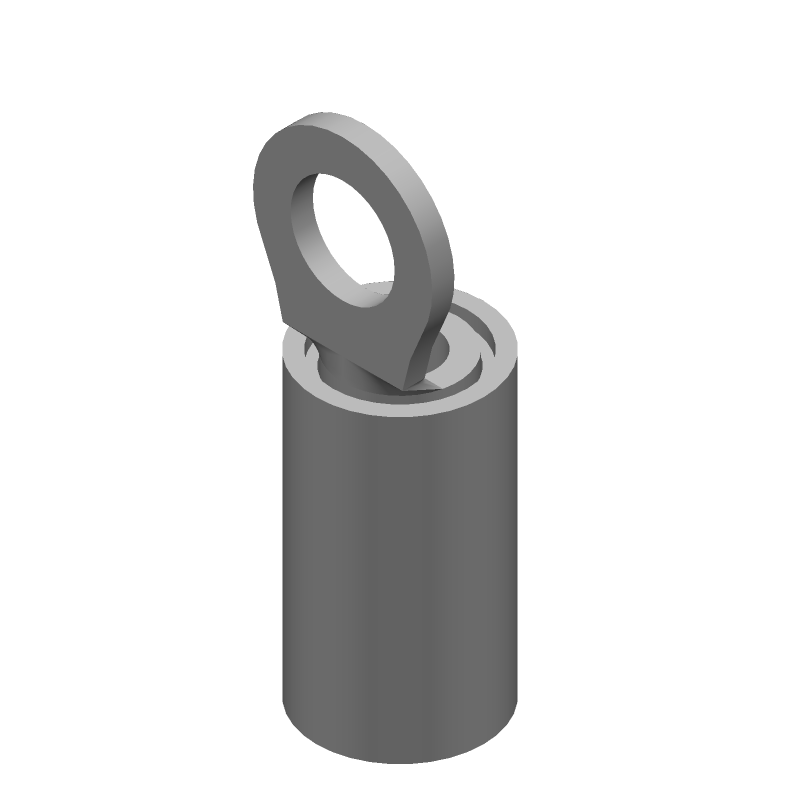 Ring Terminal, 14-16AWG, Copper, Tin, Insulated, Blue, 300V