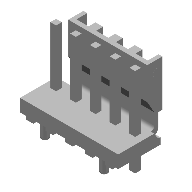 5 Pos Power Connector, 7A, 600V, Wire-to-Board, Straight, Through Hole