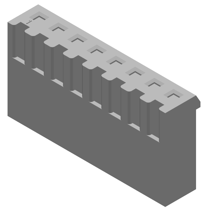 8 Pos 3.96mm Crimp Wire Housing, Female Socket, 6.5A, 250V