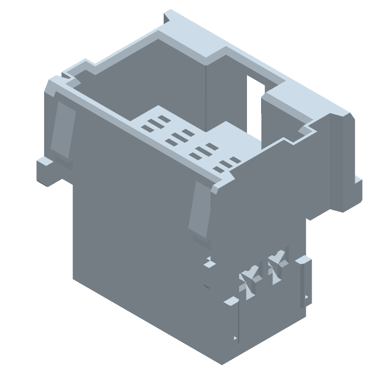 18 Pos Grey Signal Rectangular Connector, Wire-to-Wire, Crimp