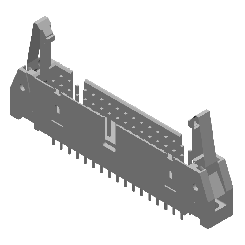 34 Pos 2.54mm Shrouded Header, Straight, 1A, Gold, Thru-Hole