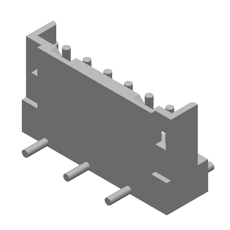 6 Pos 2mm SMD Header, 4A, 125V, Tin, Straight