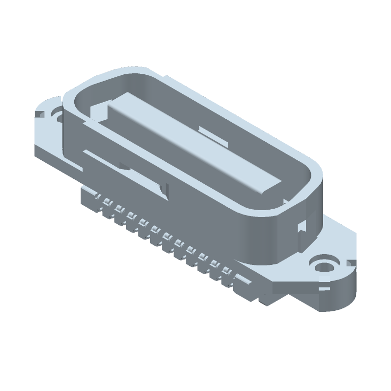 24 Pos Male IEEE 488 RA IDC Connector, 2.16mm Pitch, Gold Plated