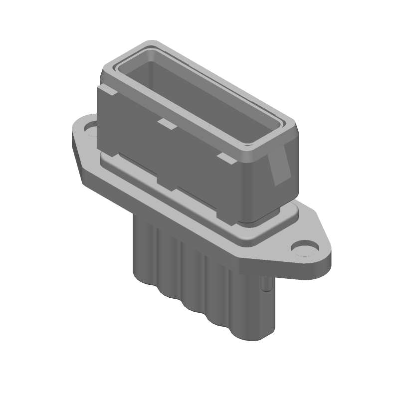 5 Pos 5mm Crimp Wire Housing, Black, Cable Mount, Signal