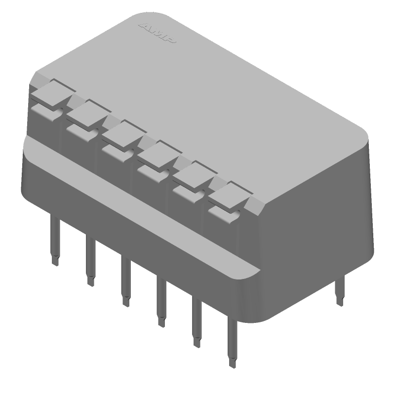 DIP Switch, Rotary/Slide, SPST, 6 Pos, 1.5A, 24VDC, PC Pins, Thru-Hole