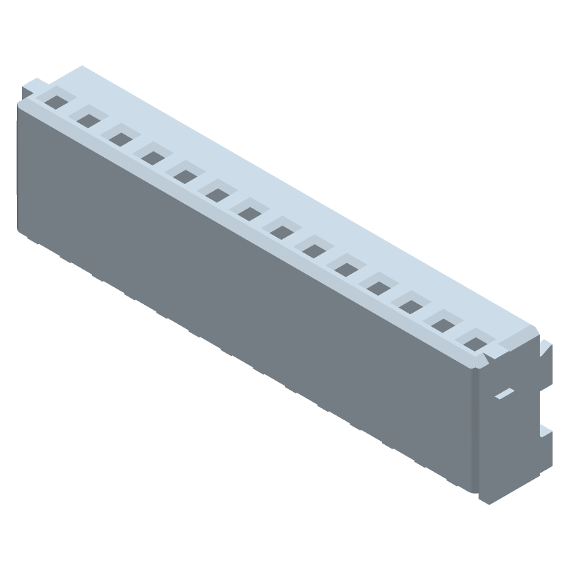 14 Pos 1.5mm Crimp Wire Housing, Receptacle, 3A, 50V