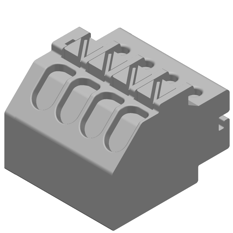4 Pos 3.5mm ST Screwless Terminal Block, 2A, 150V, Green
