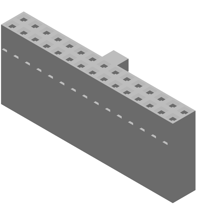 30 Pos 2.54mm Crimp Wire Housing, 3A, 300V, Black