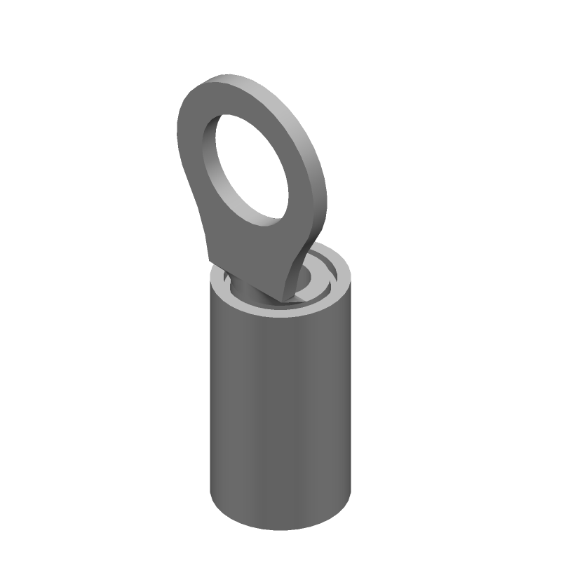 PIDG Ring Terminal, 14-16AWG, Copper/Tin, Blue, 300V