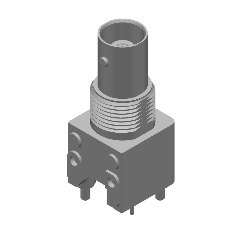 BNC Connector, Male, 50R, 4GHz, Vertical PCB Mount, Through Hole
