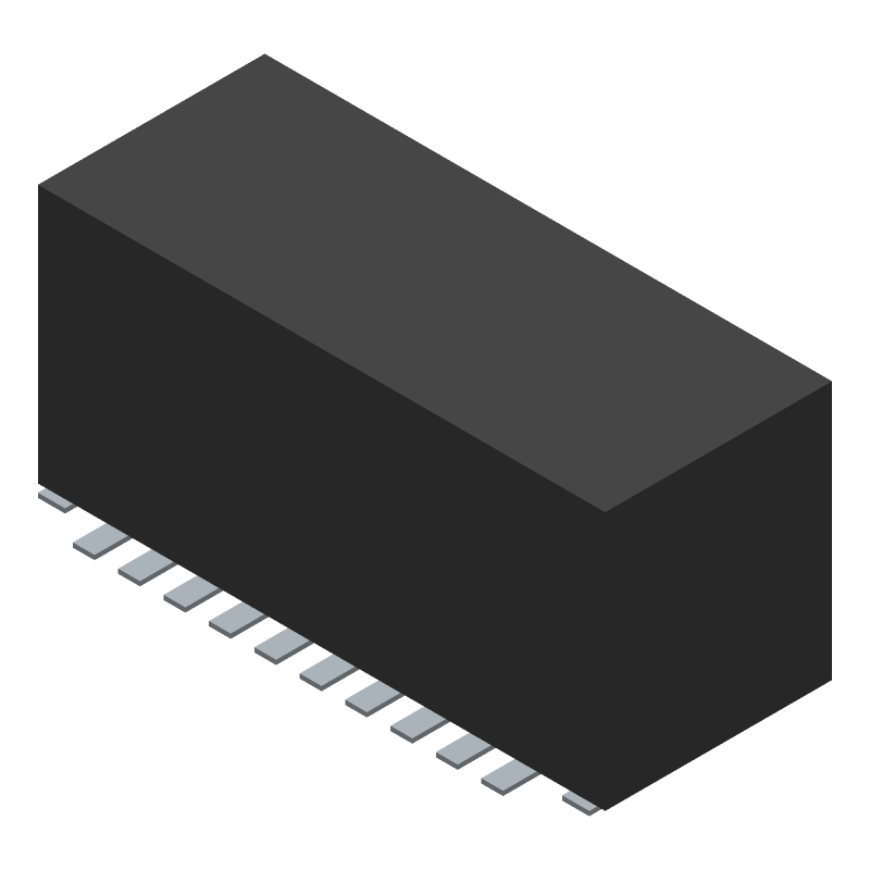 20 Pos 1mm RA Shrouded Header, Male Pin, 1A, 100V, SMD