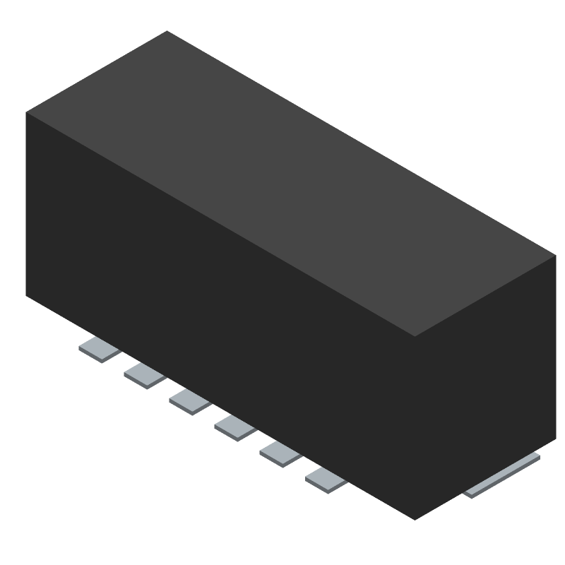 6 Pos Male RA Header, Surface Mount, 1.5A, 105C