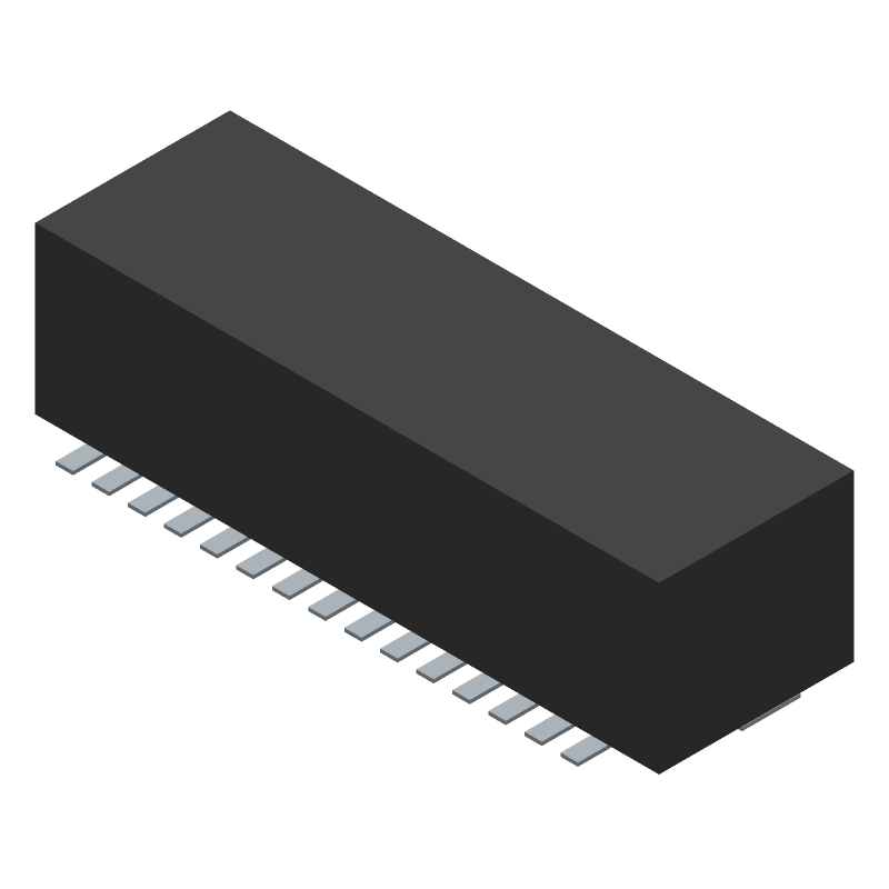 30 Pos 1mm Pitch Shrouded Header, Straight, SMD, 1A, 100V