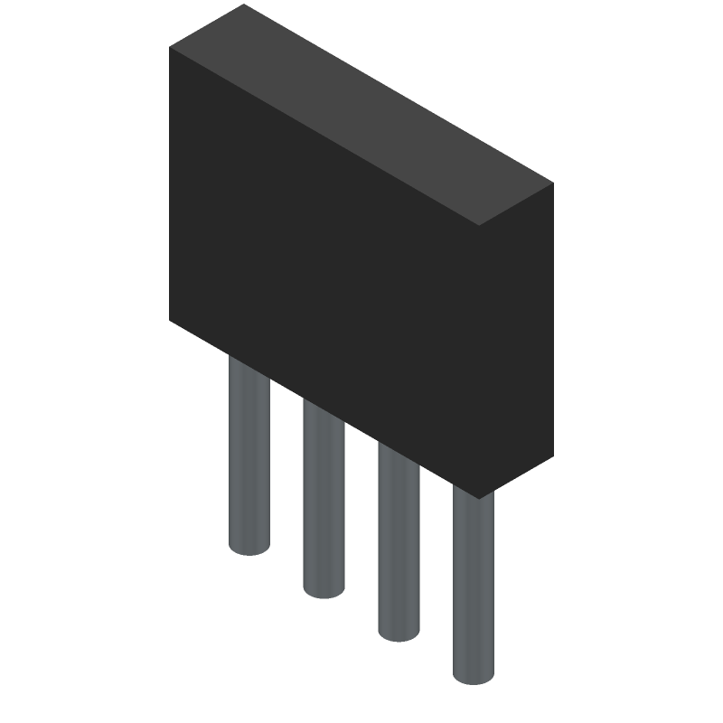 4 Pos 2mm Socket Header, Straight, Thru-Hole, Gold