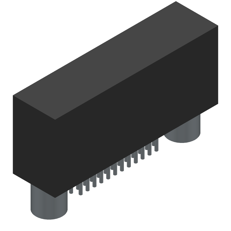 25 Pos Male D-Sub Connector, Vertical, Shielded, Solder, 350V, 1A