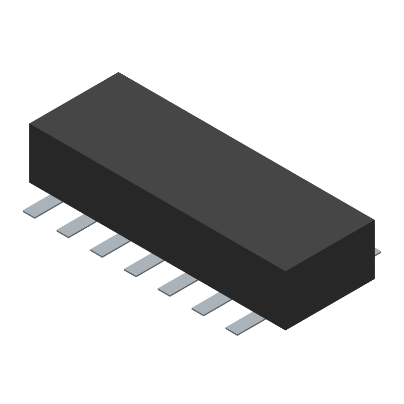 Slide DIP Switch, 7 SPST, Latched, 0.1A, 20VDC, SMT