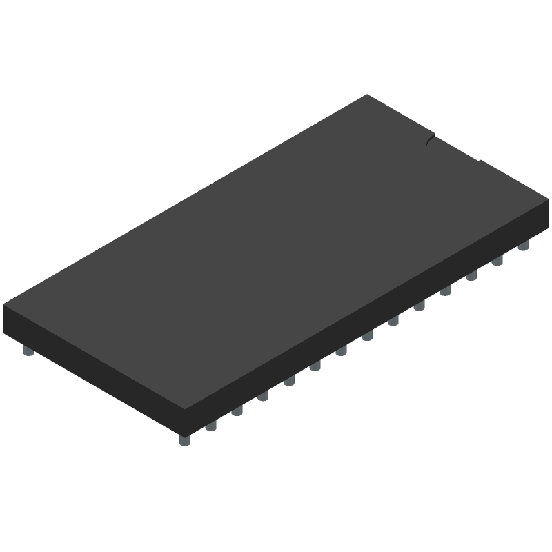 DIP28 IC Socket, 28 Pos, Gold Plated, Through Hole, 3A