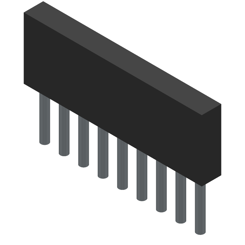 9 Pos 2mm Socket Header, Straight, Thru-Hole, 450V, 5.5A
