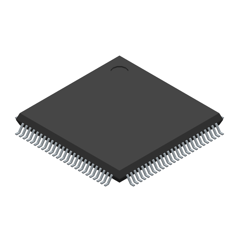 32-Bit RISC MCU, 128KB Flash, 16KB RAM, 32MHz, 100-Pin QFP
