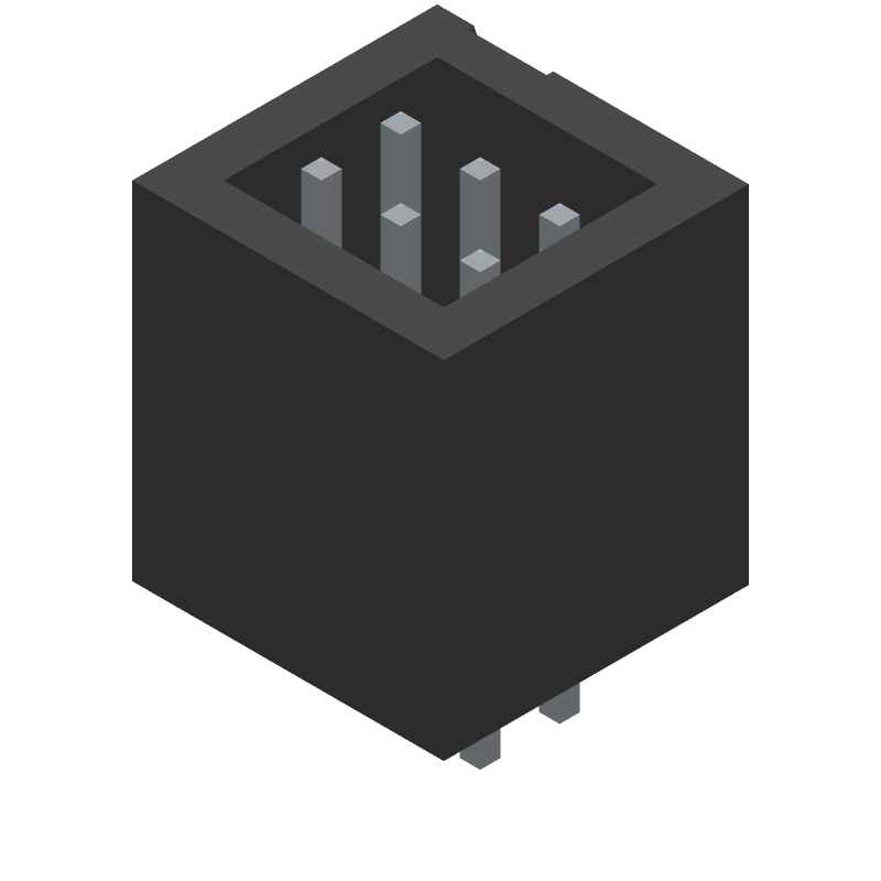6 Pos 2 Row RA Header, 2.54mm Pitch, Solder, 3A, 350V