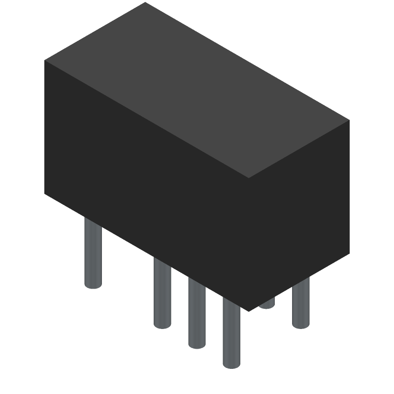 DPDT Relay, 9VDC Coil, 2A Contact, Through Hole, General Purpose
