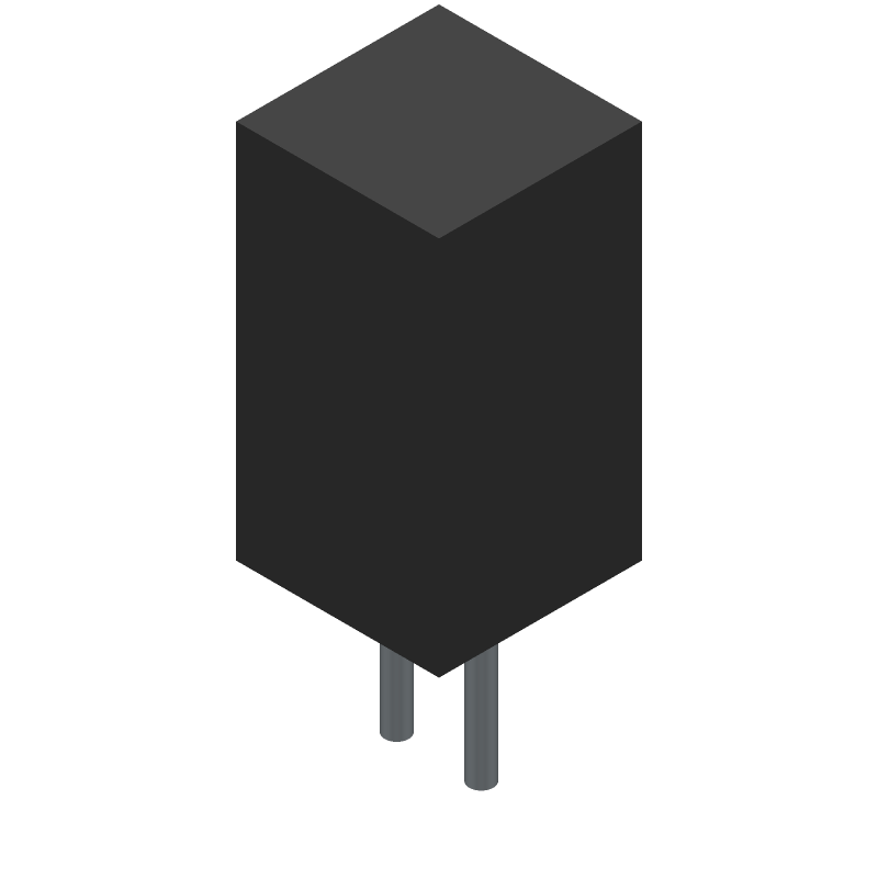 CBI 5mm 1POS Vertical 2.0V Red