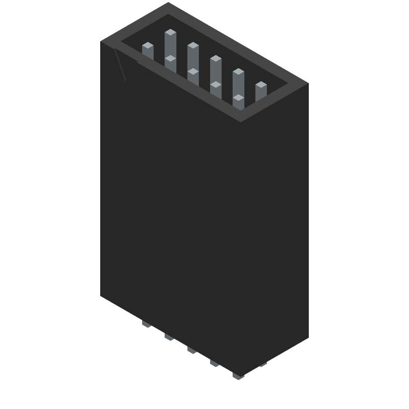 Conn Elevated Shrouded Header HDR 10 POS 2mm Solder ST Thru-Hole Bulk